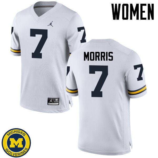 Women Michigan Wolverines #7 Shane Morris White University Football Jersey